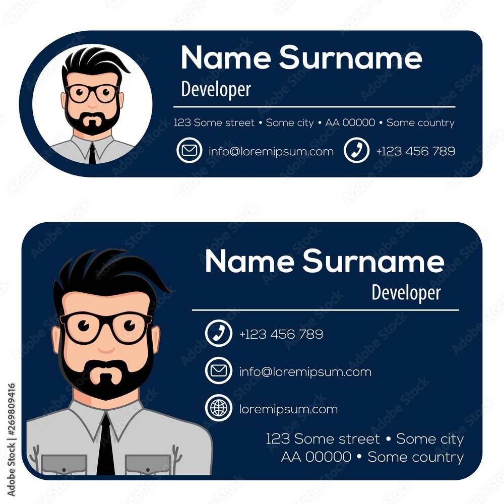 Corporate Email Signature Modern Design. Vector illustration. Corporate Email Signature Modern Design. Vector illustration.