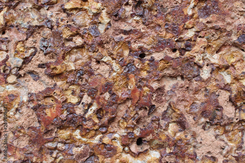 Abstract background of Laterite stone. Close up Laterite stone for background. Abstract background of Laterite stone. Close up Laterite stone for background.