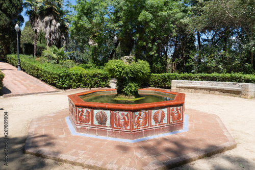Photography Fountain in Laribal garden in Barcelona