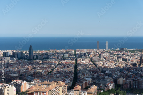 Aerial view of Barcelona from El Carmel Bunkers