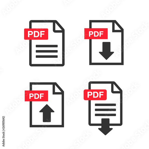 File Icons. File Icons line style illustration. Document icon set