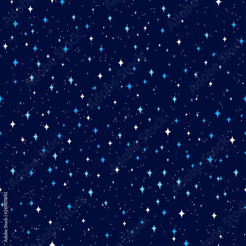 Night sky dark blue pattern seamless