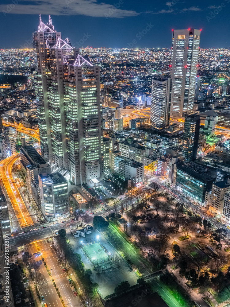 Naklejka premium 都庁からの夜景