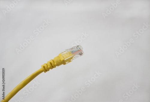 Internet cable on white background isolated photo