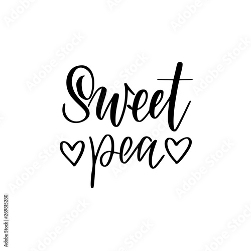 Sweet pea vector nice love lettering design