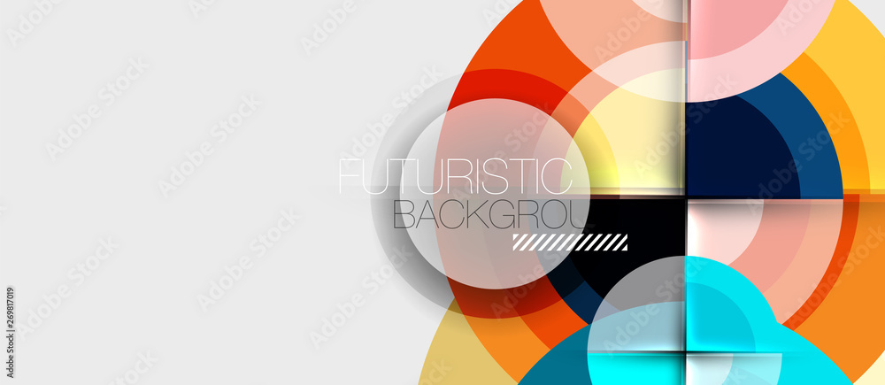 Geometric design abstract background - circles Geometric design abstract background - circles