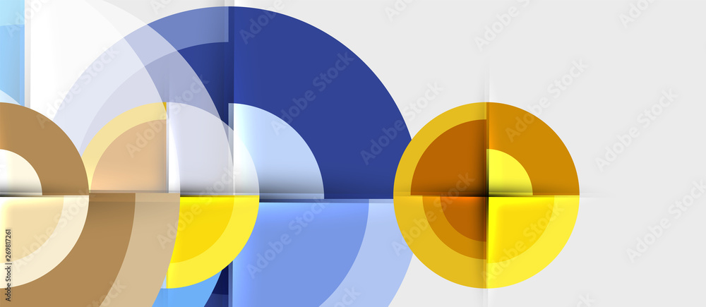 Obraz premium Geometric design abstract background - circles