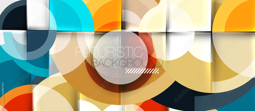 Geometric design abstract background - circles Geometric design abstract background - circles