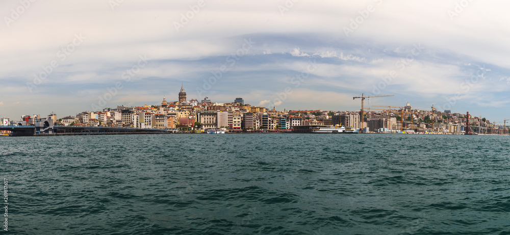 Western part of Istanbul Panorama during afternoon