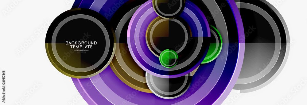 Colorful glossy circles background Colorful glossy circles background