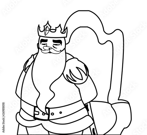 king on throne character