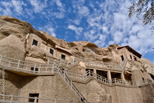Big Buddha Temple as a part of Mogao Caves (known also as Thousand Buddha Grottoes or Caves of the Thousand Buddhas) in Dunhuang, Gansu province in China