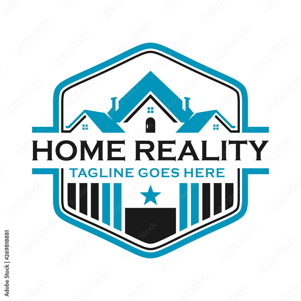 Fototapeta premium home emblem logo