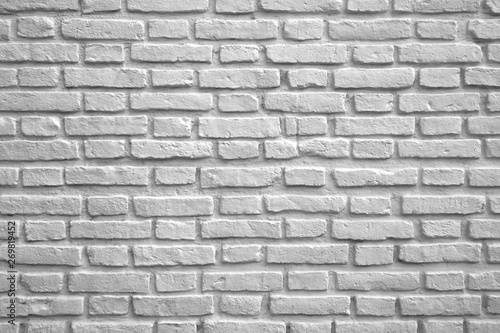 White Colored Brick Wall for Background or Banner