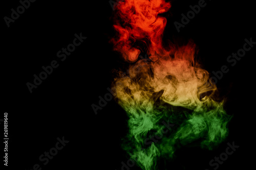 Full color Abstract fog or smoke move on black color background © redhoteviler