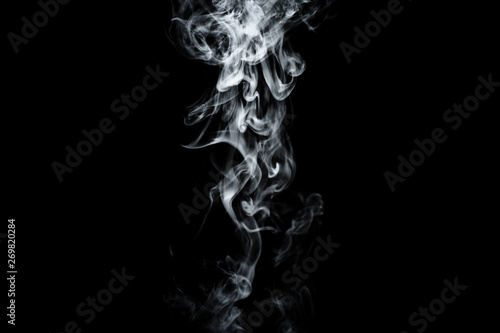 Fototapeta Naklejka Na Ścianę i Meble -  Abstract fog or smoke move on black color background