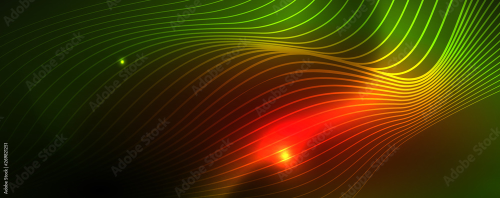 Shiny neon vector wave line abstract background, motion concept Shiny neon vector wave line abstract background, motion concept