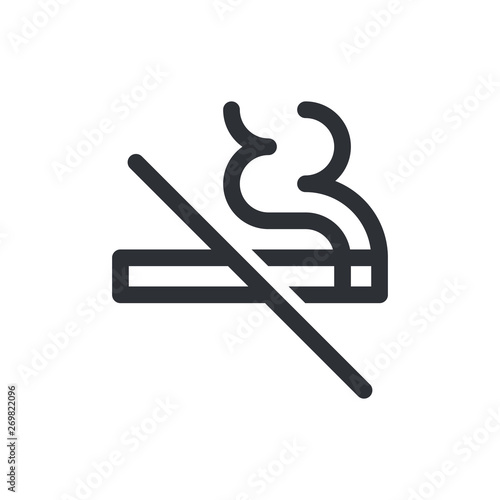 No smoking vector icon. Cigarette smoke forbidden kein rauchen or rauchverbot, no fumar, ne pas fumer and no smoking warning sign template