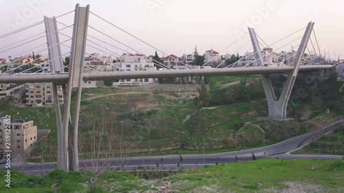 The Abdoun Bridge at dusk, Amman, Jordan photo