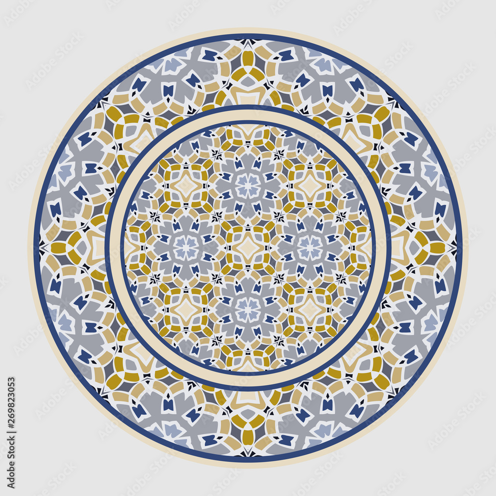 Decorative plate and mandala for interior design. Home decor. porcelain design. Decorative plate and mandala for interior design. Home decor. porcelain design.