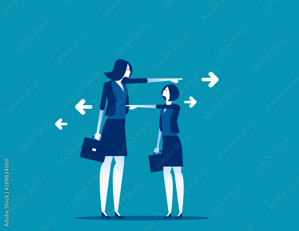 Business people with direction and vision. Concept business vector illustration, Leadership, Opportunity. Business people with direction and vision. Concept business vector illustration, Leadership, Opportunity.