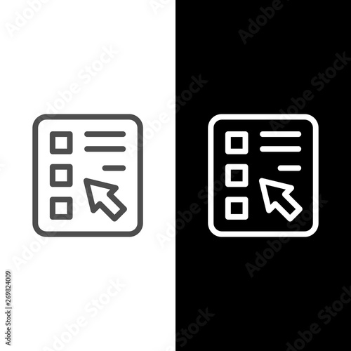 Online survey line outline icon