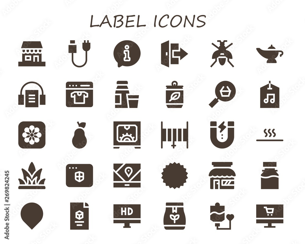 label icon set