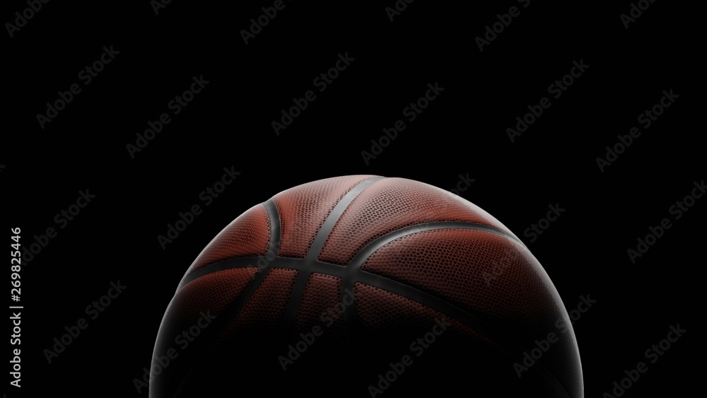 Low key basketball 3d rendering