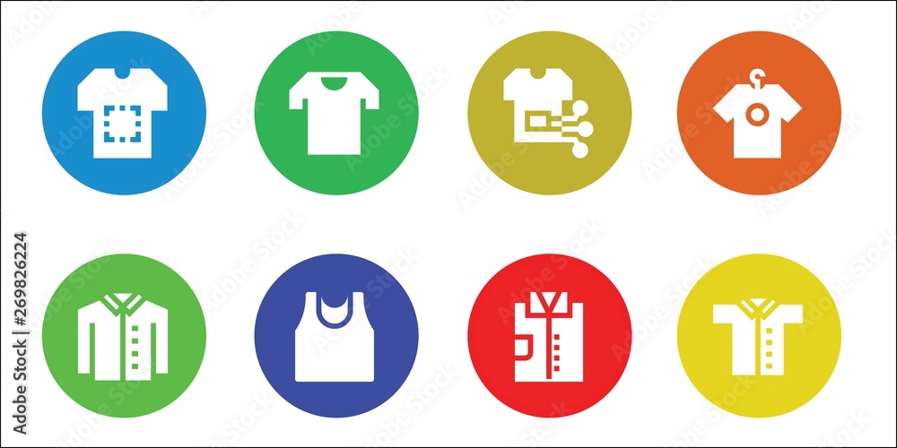 tshirt icon set tshirt icon set