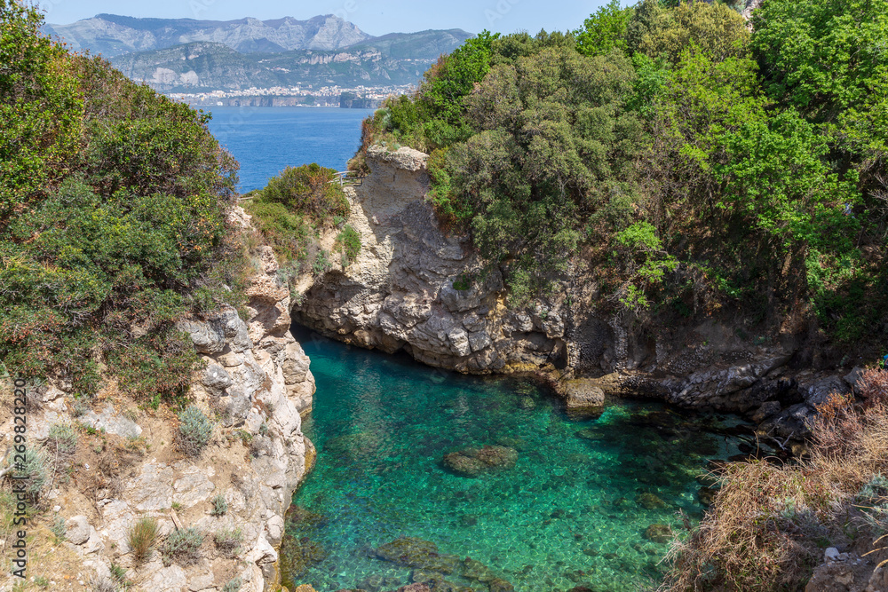 Regina Giovanna Queen's bath near Sorrento. Italy.