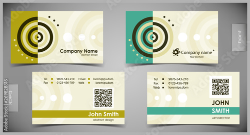 Vector set of creative business cards