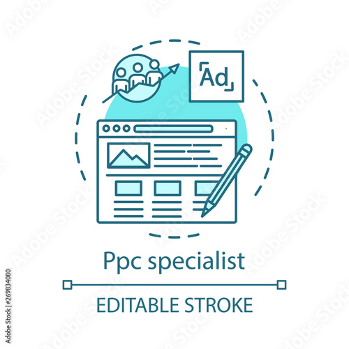 Ppc specialist concept icon