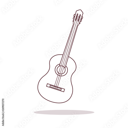 Acoustic guitar. String musical instruments.