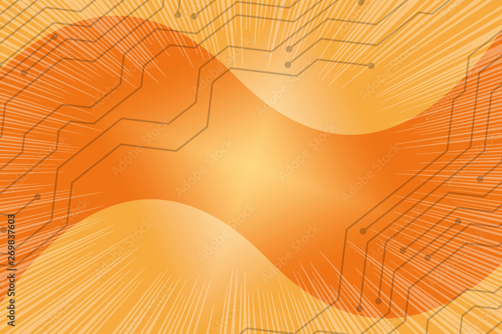 abstract, orange, wave, wallpaper, design, illustration, pattern, light, blue, line, texture