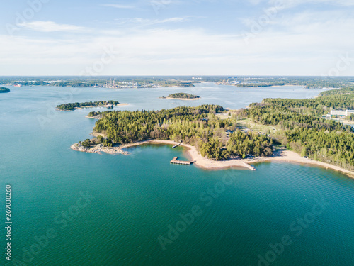 Aerial view of Ruissalo, Turku, Finland.