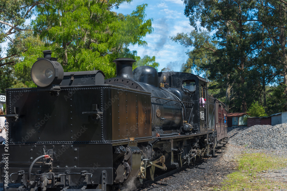 Old Steam train in Dangdenong moutain Old Steam train in Dangdenong moutain
