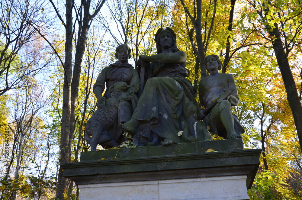 Statue in the Tiergarten in Berlin, Germany