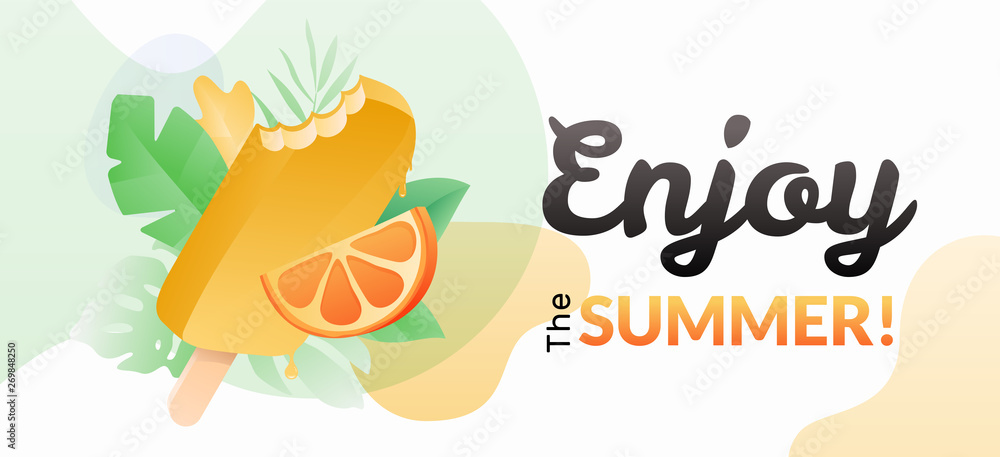 Enjoy the Summer Horizontal Banner Enjoy the Summer Horizontal Banner