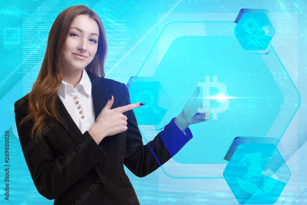 The concept of business, technology, the Internet and the network. A young entrepreneur working on a virtual screen of the future and sees the inscription: The concept of business, technology, the Internet and the network. A young entrepreneur working on a virtual screen of the future and sees the inscription: