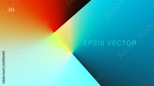 Abstract Colorful Light and Shade Texture with Angle Gradient Effect. Aspect Ratio 16:9. EPS 10 Vector.
