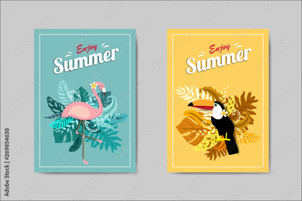Obraz premium Beautiful Summer Card lettering card