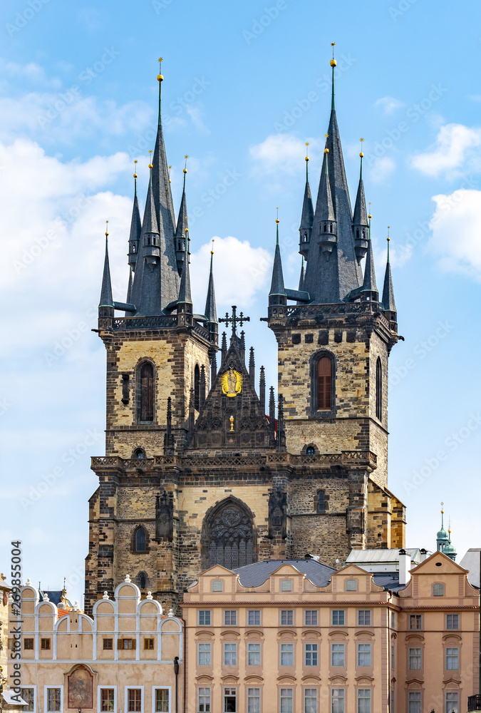 Church of Our Lady before Tyn facade, Prague, Czech Republic