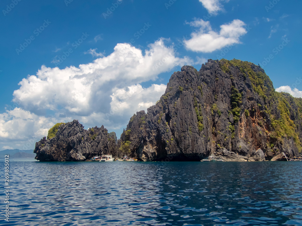 Picturesque rocky islands near El Nido in Palawan, Philippines Picturesque rocky islands near El Nido in Palawan, Philippines