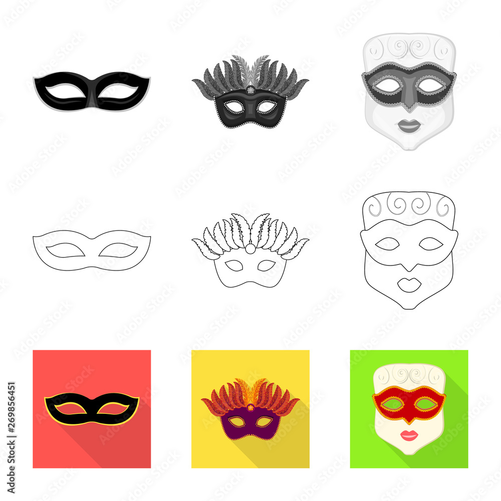 Fototapeta premium Vector illustration of luxury and celebration sign. Collection of luxury and hide stock vector illustration.