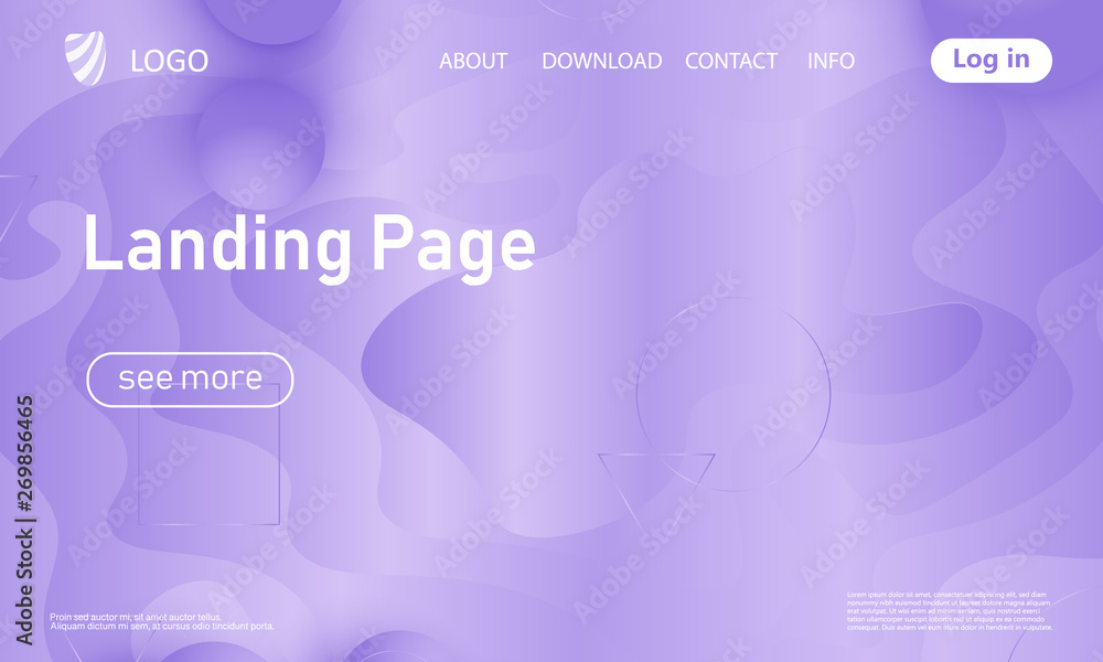 Landing page. Geometric background. Landing page. Geometric background.