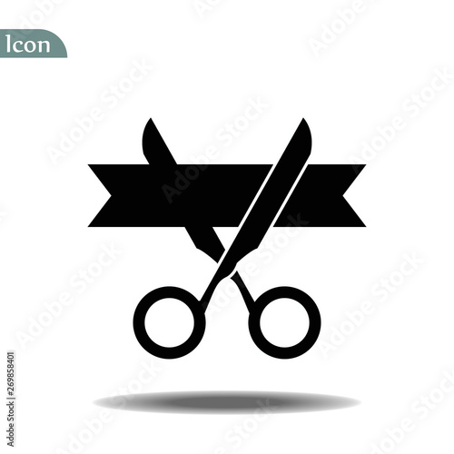 grand opening Glyph icon. Simple sign illustration. grand opening symbol design. Can be used for web, print and mobile