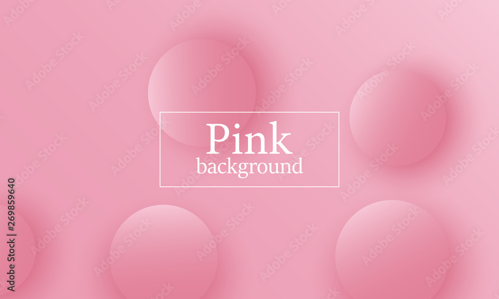 Pink background. 3d design.