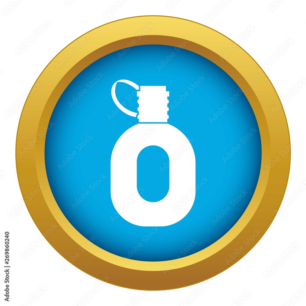 Tourist flask icon blue vector isolated on white background for any design Tourist flask icon blue vector isolated on white background for any design