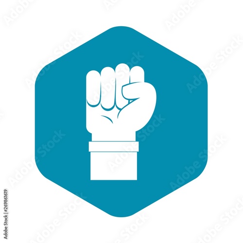 Fist icon. Simple illustration of fist vector icon for web