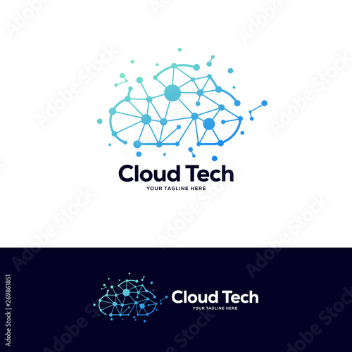 cloud logo designs template, tech logo designs concept